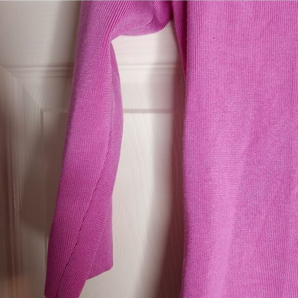 Ann Taylor M Pink Boatneck 3/4 Sleeve Silk Blend Women's Sweater - Picture 3 of 5